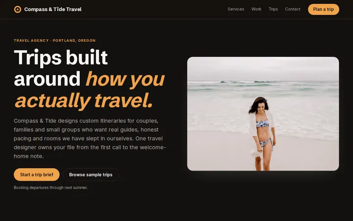 Travel Agency website template preview