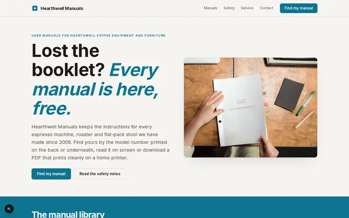 User Manual Website website template preview