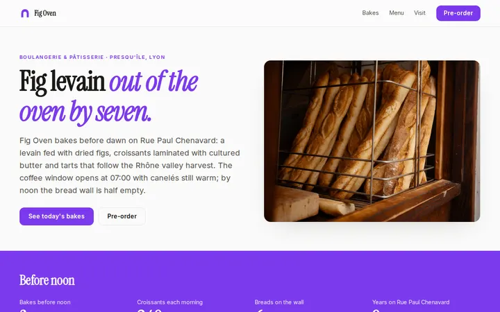 Vegan Restaurant website template preview