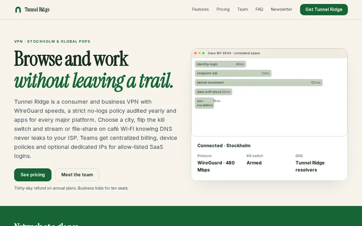 Speaker Website website template preview